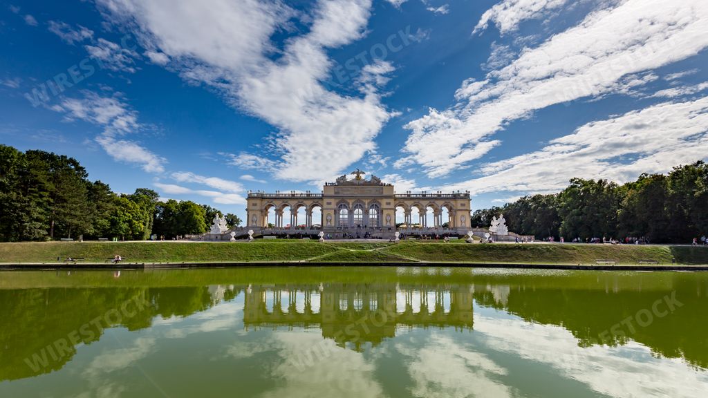 A beautiful shot of schönbrunn schlosspark in vienna, austria