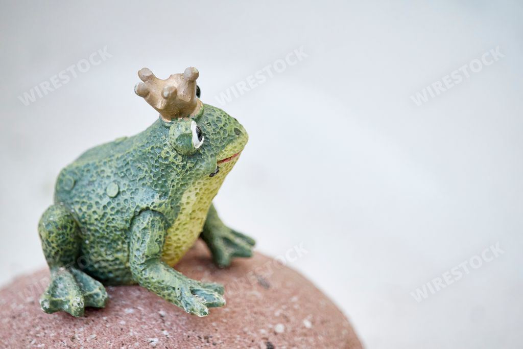The statue of the frog waiting for the kiss to turn the prince, art sculpture
