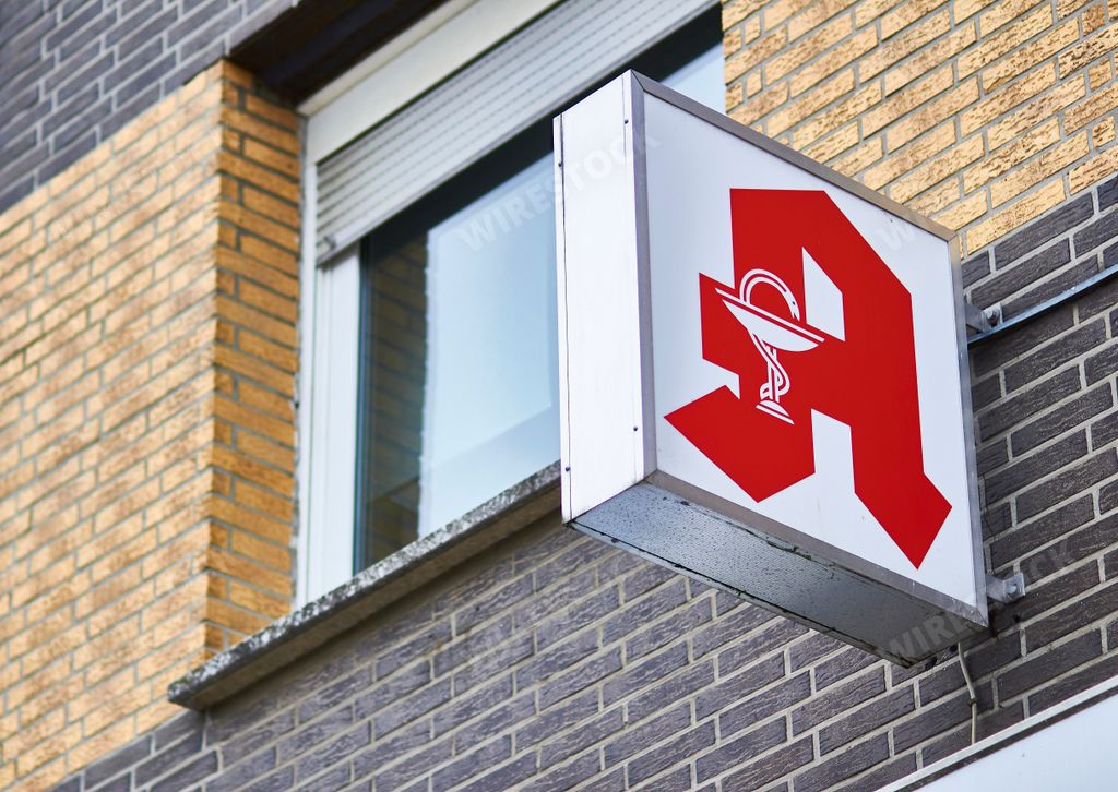 A sign from the pharmacy in geilenkirchen city centre