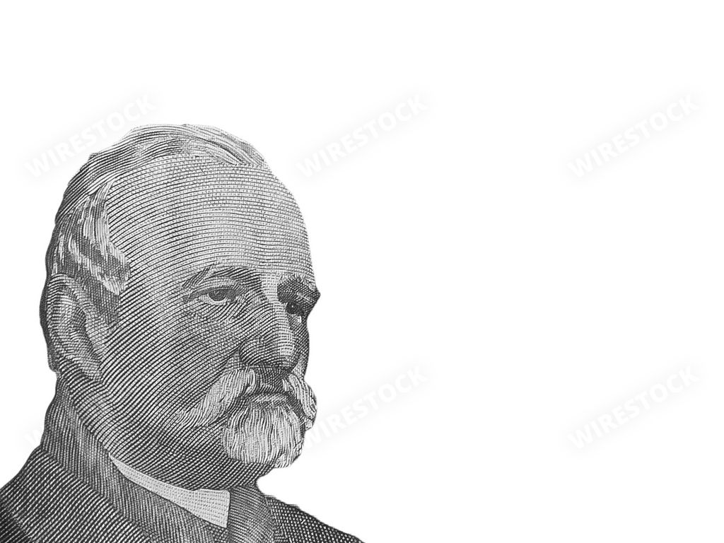 A drawing of Jovan Jovanovic Zmaj as depicted on Dinar banknote on a white background