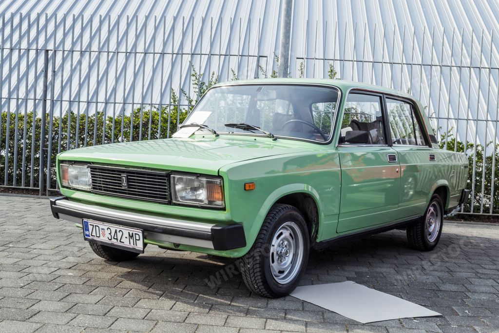 Zadar, Croatia, 3.27.2022. Lada VAZ 2105 known as Lada Riva, classic Russian compact sedan from the 1980's