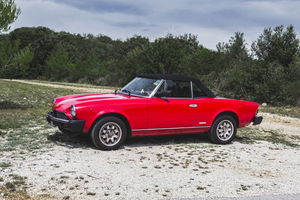 Fiat 124 spider is a classic Italian sport car from 70s and 80s