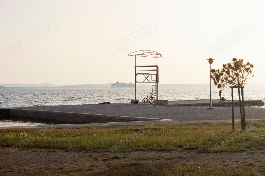 A beautiful view from Borik beach in Dalmatia, Croatia