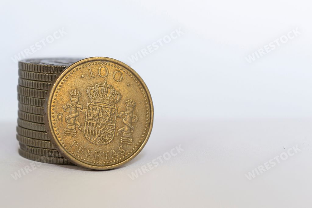 an image of a Spanish peseta coin