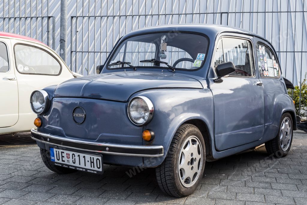 A beautiful shot of Zastava 750 classical car on an exhibition