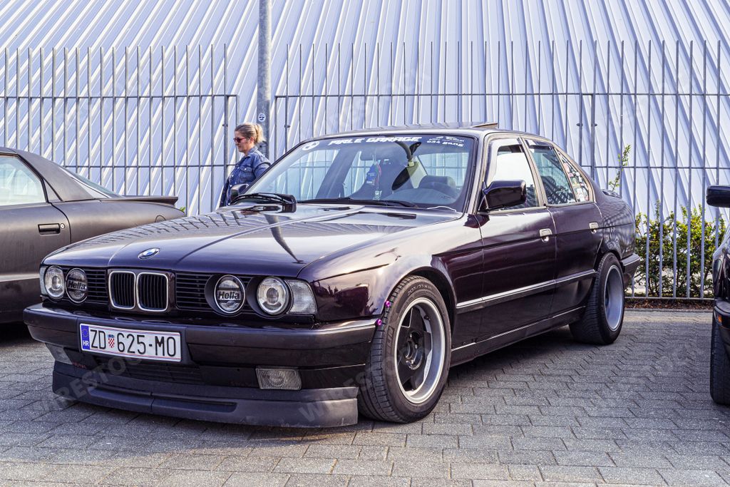 A beautiful shot of the BMW E36, classical old timer car on car exhibition in Zadar