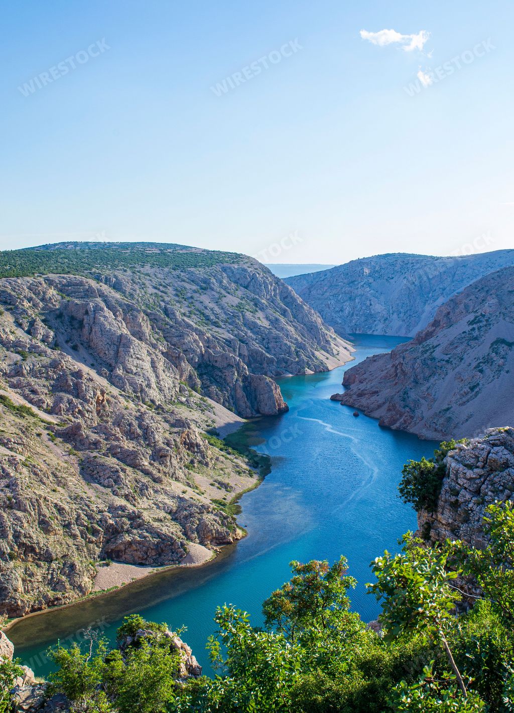 Zrmanja river grand canyon and karst landscape. winnetou filming location