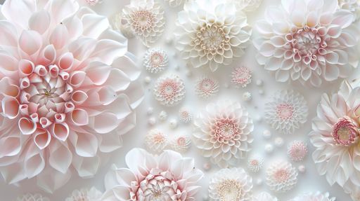 An AI generated illustration of white flowers on a white background