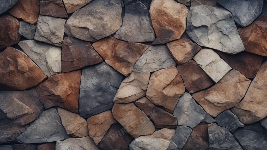 An AI generated illustration of a pile of pebbles as a background