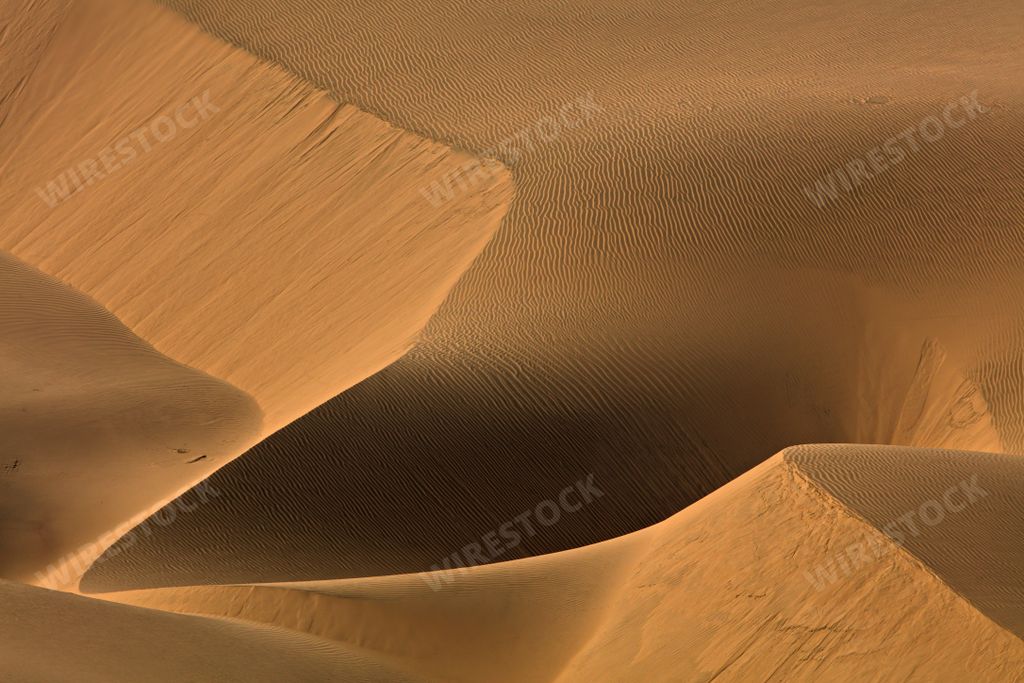 Mesmerizing sand dunes of the desert in Namibia, South Africa