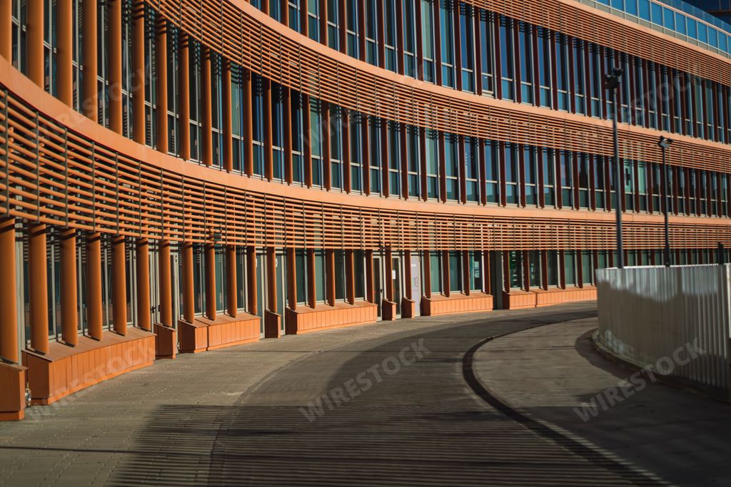 A facade of the Commercial centre of Seville Tower (Centro Commercial Torre Sevilla) in Seville