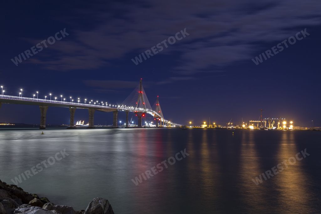 A beautiful scenery of the Puente de la Pepa bridge located in the city of Cadiz in southern Spain