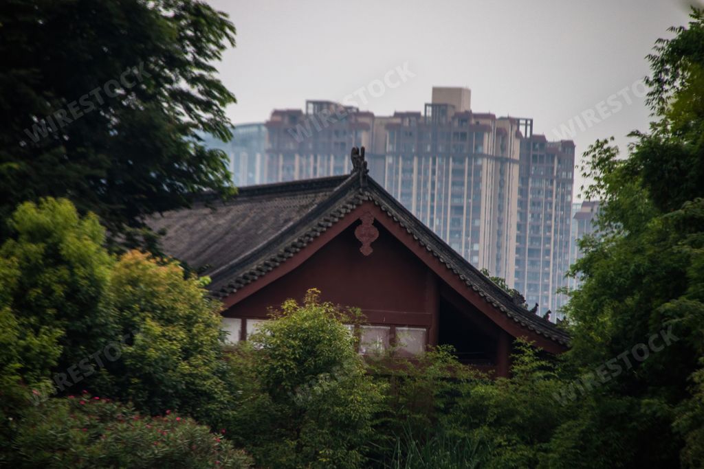 The Dongpo Urban Wetland Park with beautiful architecture and breathtaking nature in Meishan