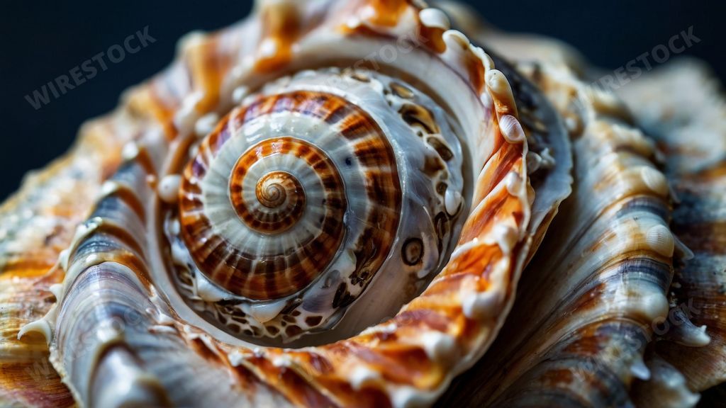 An AI generated illustration of a snail shell texture