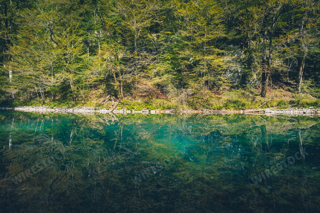 A beautiful view of the river. National Park Risnjak, Croatia