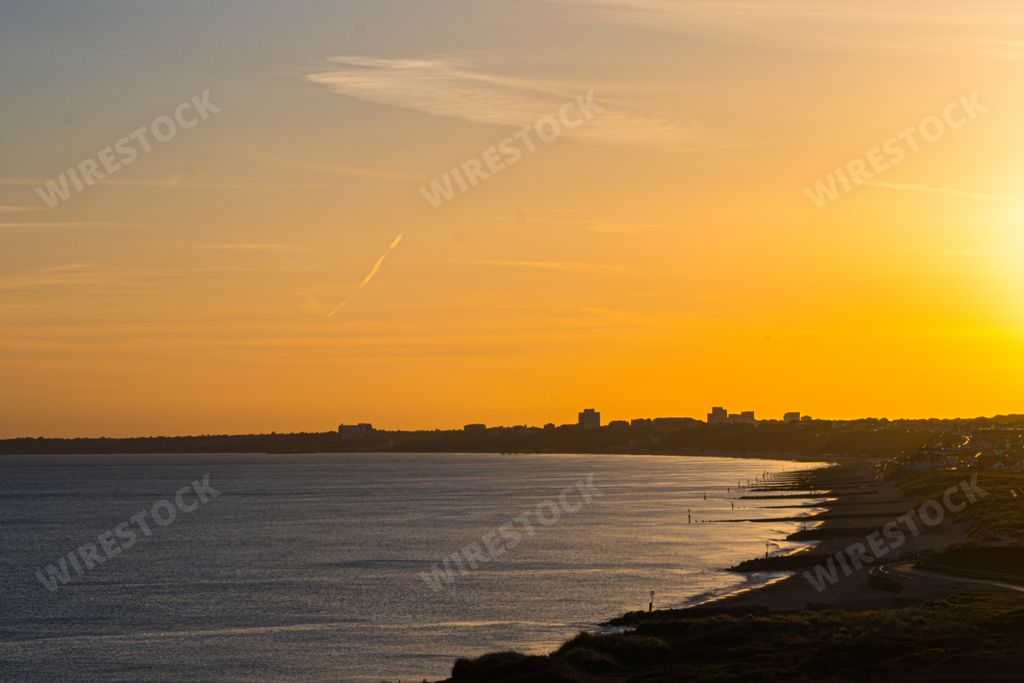 The Sunset from Hengistbury head capturing from Southbourne beach all the way up to Poole beach