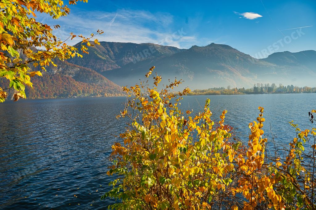 An Autumn on lake Traunsee in the Salzkammergut area - Upper Austria