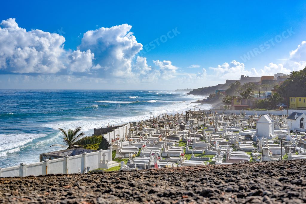 San Juan, Puerto Rico historic cemetery at Fort San Felipe Del Morro.